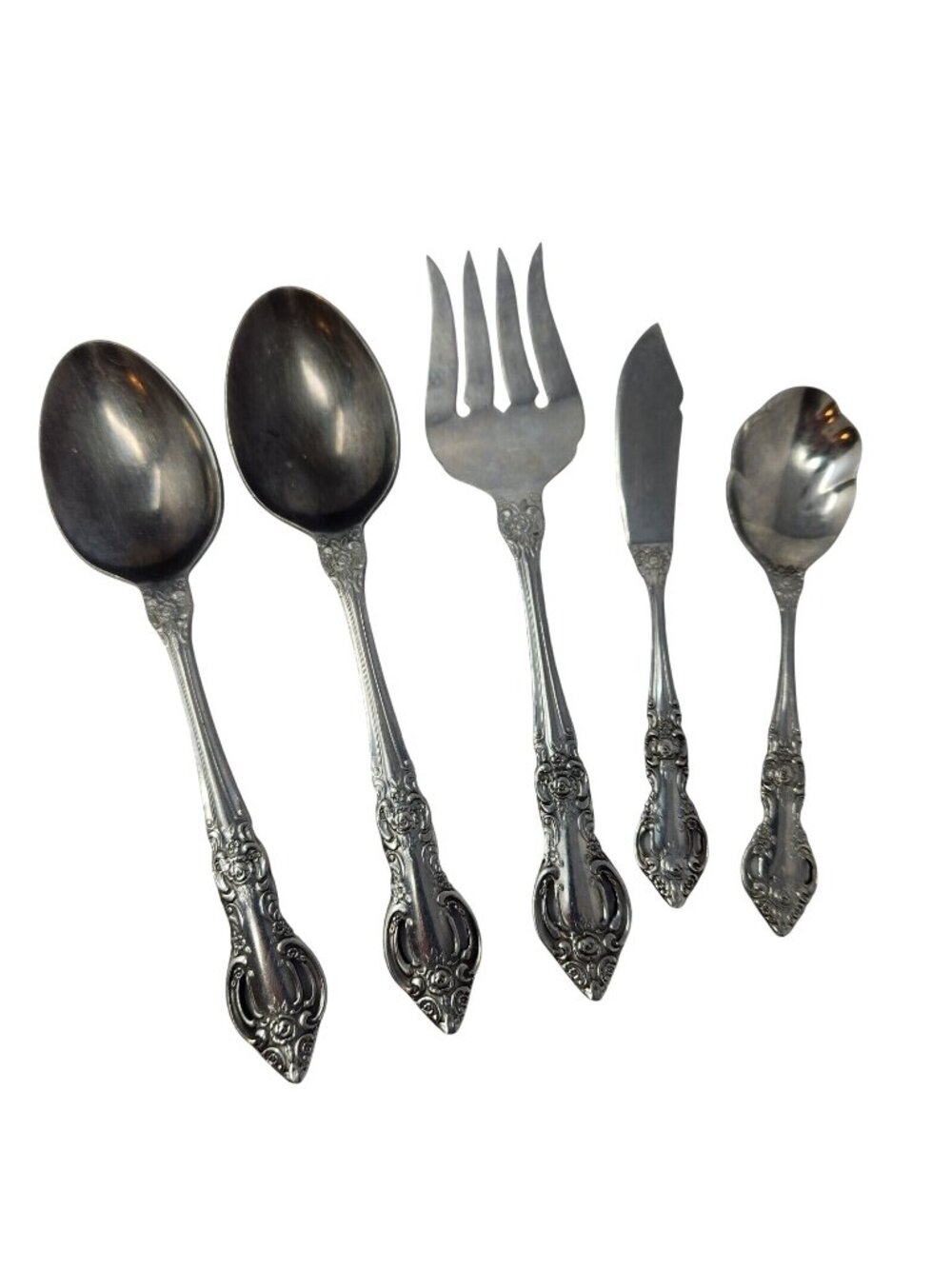 Oneida Northland Baton Rouge Stainless Flatware Serving Spoons Fork Sugar Knife